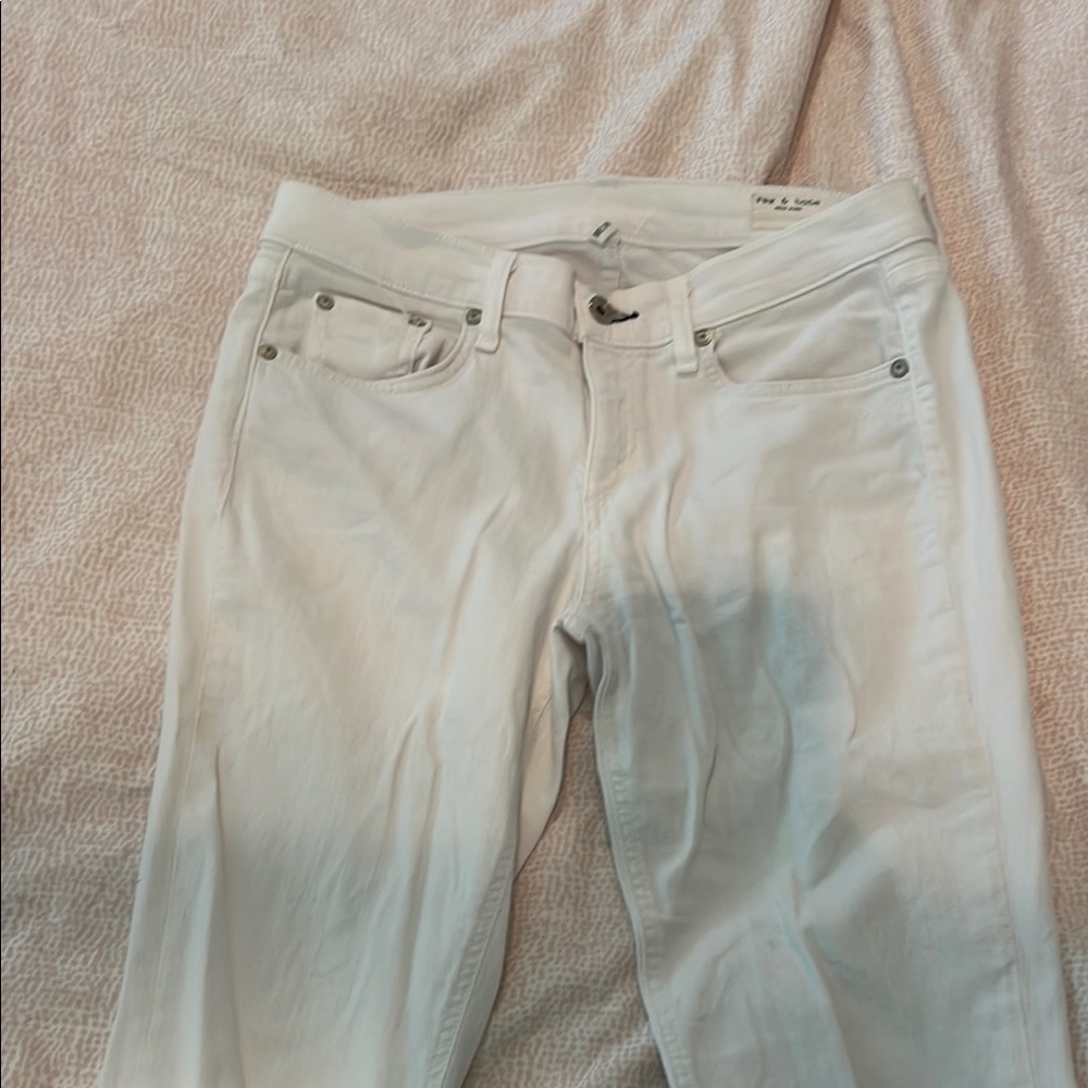 Rag & Bone White Skinny Denim Jeans